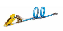 Hrací sada s dráhou, T-Rexem a kovovým autíčkem