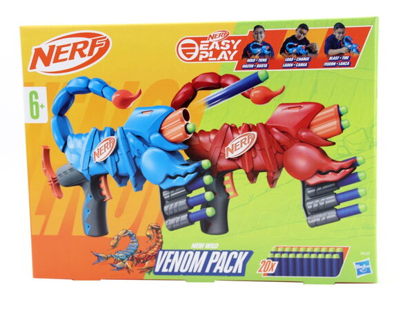 Nerf 2 pistole +  20 šipek Venompack