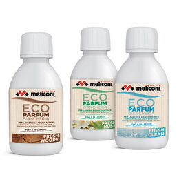 Koncentrát do pračky Meliconi, 621031, ECO parfém fresh woody, koncentrovaný, do
praček a sušiček, 250 ml, Made in Italy