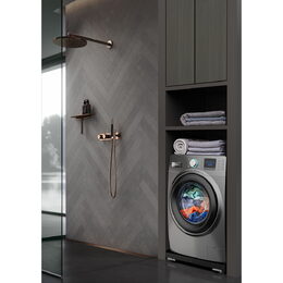 Výsuvná podložka Meliconi, 656168, Move Black, pro pračky sušičky, vhodná pro
vestavby, brzdy, gumová kolečka, Made in Italy, 10 let záruka