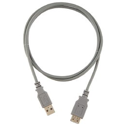 Kabel PremiumCord USB 2.0 A-A M/F 2m, prodlužovací, šedý