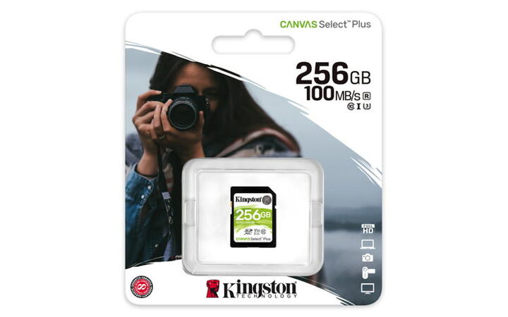 KINGSTON 256GB SDXC CANVAS Plus Class10 UHS-I 150MB/s Read Flash Card Gen3