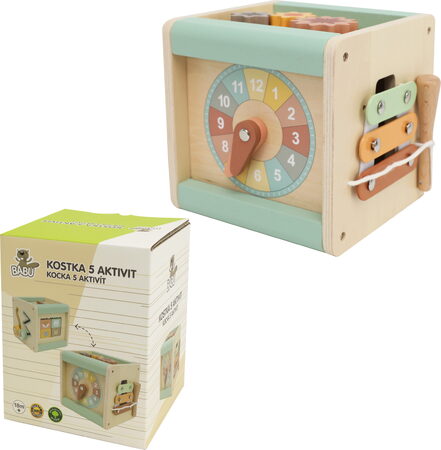 BABU - Malá multifunkční kostka s 5 aktivitami