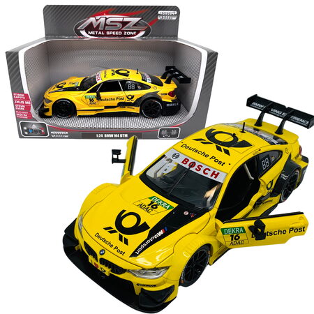 Kovový model - 1:24 BMW M4 DTM žluté