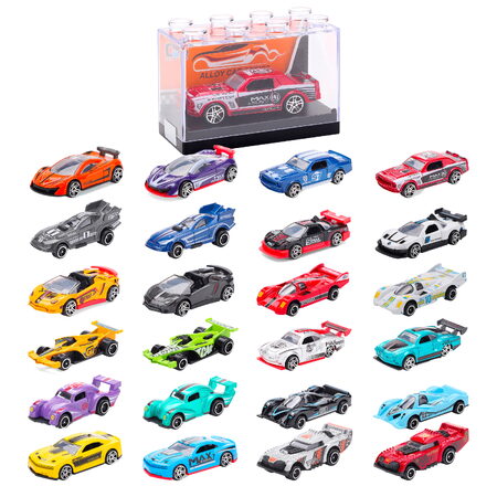 Kovový model závodního auta 1:64 - více druhů - 24 modelů