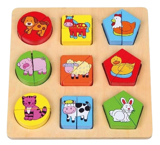 BABU - Puzzle vkládačka zvířátka z farmy