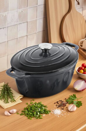 CS SOLINGEN Pekáč s poklicí litinový Xanten 36 x 28 cm černý CS-075262