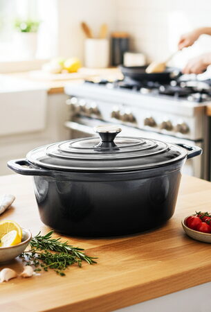 CS SOLINGEN Pekáč s poklicí litinový Xanten 36 x 28 cm černý CS-075262