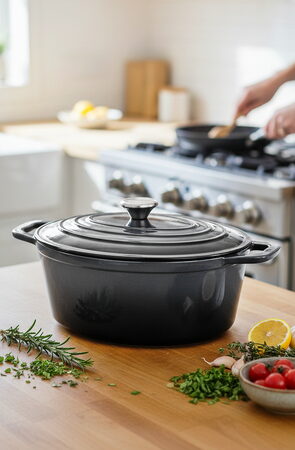 CS SOLINGEN Pekáč s poklicí litinový Xanten 36 x 28 cm černý CS-075262