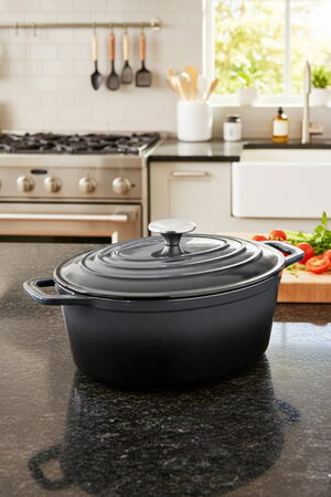 CS SOLINGEN Pekáč s poklicí litinový Xanten 36 x 28 cm černý CS-075262