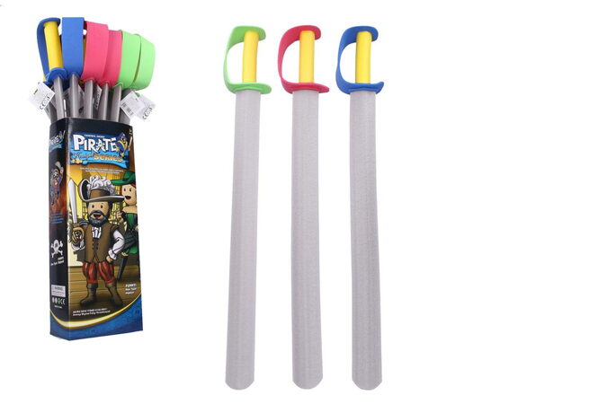 Meč pěnový 74 cm 3 barvy 12ks v boxu