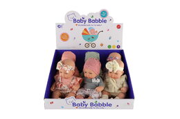 Panenka/miminko plast pevné tělo 26cm mix druhů 6ks v boxu