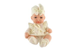 Panenka/miminko plast pevné tělo 26cm mix druhů 6ks v boxu