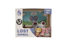 Veverka se žaludem plast 5cm na baterie 3 barvy v krabičce 9x7x9cm