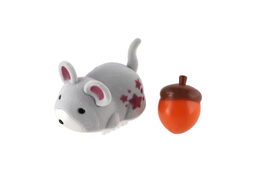 Veverka se žaludem plast 5cm na baterie 3 barvy v krabičce 9x7x9cm