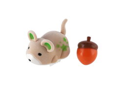 Veverka se žaludem plast 5cm na baterie 3 barvy v krabičce 9x7x9cm
