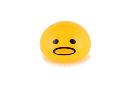 Míček mačkací smajlík antistresový plast 5cm zvracející sliz v sáčku 12ks v boxu