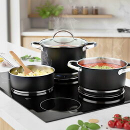 BERGNER Sada nádobí nerez 5 ks Ronda černá BGEU-5508