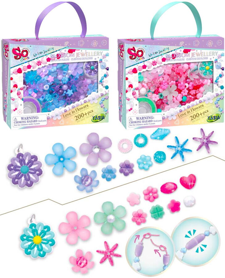 TASIA - Květinové šperky - Sada 200+ dílků na výrobu šperků