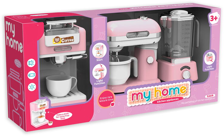 Set kuchyňských spotřebičů - kávovar, š lehač, odšťavňovač