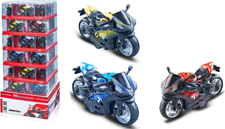 Kovová motorka Ducati 1:16 - 3 druhy