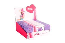 Kazeta růžová s líčením v kovové krabičce rozkládací Creat it!