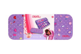 Kazeta růžová s líčením v kovové krabičce rozkládací Creat it!