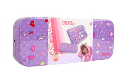 Kazeta růžová s líčením v kovové krabičce rozkládací Creat it!