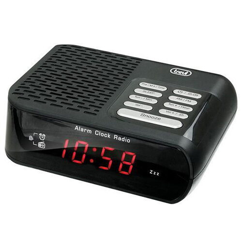 Radiobudík Trevi, RC 827D, FM PLL, budík, SLEEP, SNOOZE, AC 230V 50 Hz
