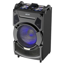 Reproduktor AKAI, DJ-S3HB, přenosný, BT, bezdrátový mikrofon, dálkový ovladač,
frekvence: FM 87,5-108 MHz, 280 W
