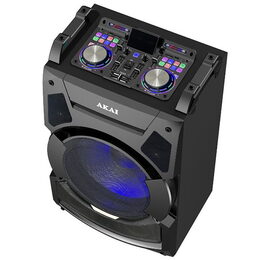 Reproduktor AKAI, DJ-S3HB, přenosný, BT, bezdrátový mikrofon, dálkový ovladač,
frekvence: FM 87,5-108 MHz, 280 W