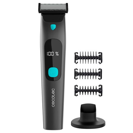 Holící stojek Cecotec, 100058, PrecisionCare OneShave, břity z nereové oceli, 3
nastavitelné vodící hřebeny, vodotěsný IPX7, digitální disp