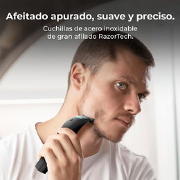 Holící stojek Cecotec, 100058, PrecisionCare OneShave, břity z nereové oceli, 3
nastavitelné vodící hřebeny, vodotěsný IPX7, digitální disp