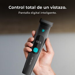 Holící stojek Cecotec, 100058, PrecisionCare OneShave, břity z nereové oceli, 3
nastavitelné vodící hřebeny, vodotěsný IPX7, digitální disp