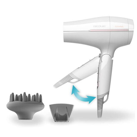 Fén na vlasy Cecotec, 4415, Ionicare Power&Go Heaven, cestovní, 2 rychlosti, 2
teploty, skládací rukojeť, studený vzduch, 2000 W