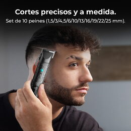 Zastřihovač Cecotec, 4455, PrecisionCare Samurai Clipper, pro vlasy, čepele z
nerezové oceli, 6500 ot./min., 3 vodící hřebeny, kabelové neb