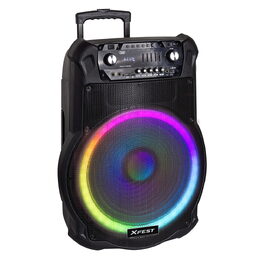 Reproduktor Trevi, XF 1600 KB, párty, přenosný, LED displej, funkce karaoke,
dálkové ovládání, bezdrátový mikrofon, 200 W