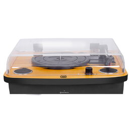 Gramofon Trevi, TT 1022 BT WD, přenosný, retro, 33/45/78 ot./min., dřevěná
skříň, bezdrátová funkce, AUX-IN, 230 V ~ 50 Hz
