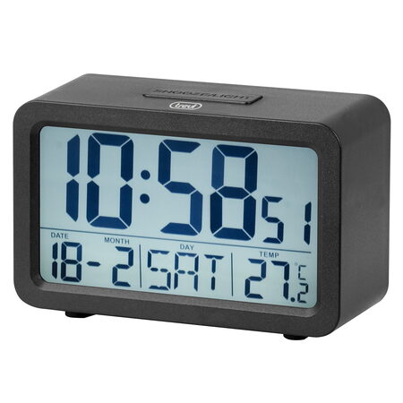 Budík Trevi, SLD 3P60 BK, digitální, LED podsvícení, teploměr, kalendář,
časovač, 2xAA