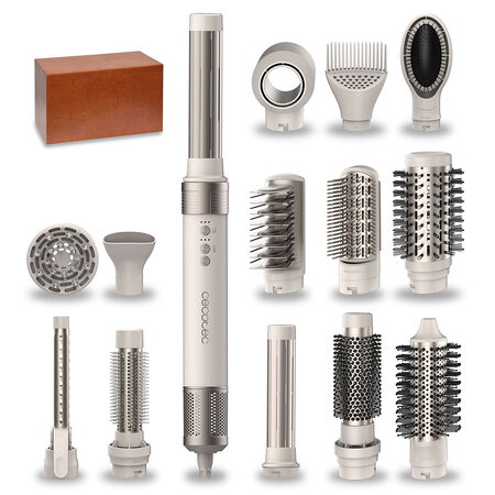 Kulmofén Cecotec, 0252, CermicCare AirGlam kulma 14v1 Champagne, multifunkční,
14 hlavic, technologie Coanda, keramický povlak, 3 teploty/r