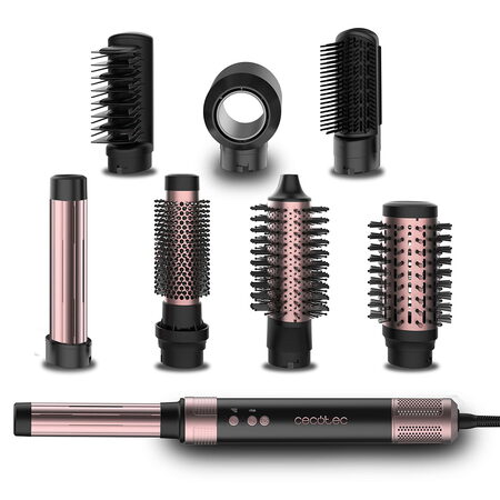 Kulmofén Cecotec, 3464, CermicCare AirGlam kulma 8v1 Black, multifunkční,
technologie Coanda, 8 hlavic, 3 teploty/rychlosti, 1400 W