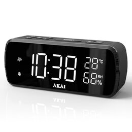 Radiobudík AKAI, ACR-1080, LED displej, Snooze, duální alarm, indikátor
vlhkosti, časovašč, 2,1 W