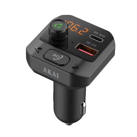 Transmiter AKAI, FMT-40BT, Bluetooth, Hands-Free, TF karta, USB, USB nabíjení