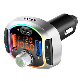 Transmiter AKAI, FMT-63BT, BT, FM, Hands-Free, USB, TF karta, LED světla,
digitální LED displej