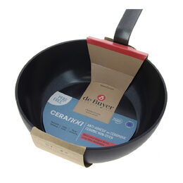 Nepřilnavá pánev de Buyer, 8228.28 CERANOA, hluboká, nepřilnavá keramická,
hliník, vysoká odolnost, černá, 28 cm
