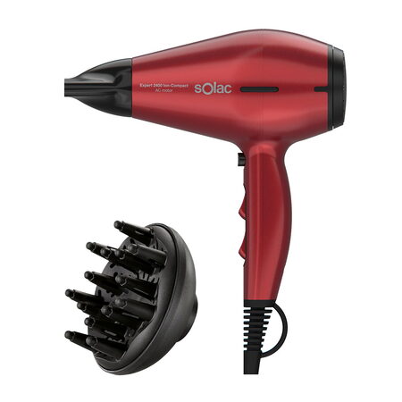 Fén na vlasy Solac, SP7154, AC motor, 3 teploty, 2 rychlosti, studený vzduch,
2400 W