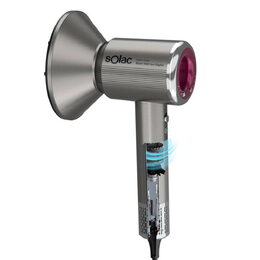 Fén na vlasy Solac, SB7950 Ionic, bezkartáčový digitální motor, 9 kombinací
teplot, funkce paměti, ION-POWER, 1600 W