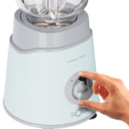 Mixér Solac, BV5734, stolní, nože z nerezové oceli, 2 rychlosti + pulzní režim,
skleněná nádoba 1,5 L, drcení ledu, 1000 W