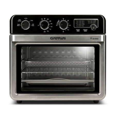 Trouba G3Ferrari, G1022100, 2 v 1 trouba + fritéza, horkovzdušná, 32 l, 6
topných těles, nastavitelná teplota, časovač, gril, 2000 W