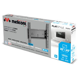 Držák TV Meliconi Flatstyle FS200 CG, pevný, pro úhlopříčky 26"-45", nosnost 25 kg - černý